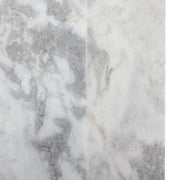 MODERN MARBLE PEDESTAL - WHITE & GREY SPECKLED MARBLE