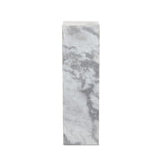 MODERN MARBLE PEDESTAL - WHITE & GREY SPECKLED MARBLE