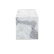 MODERN MARBLE PEDESTAL - WHITE & GREY SPECKLED MARBLE
