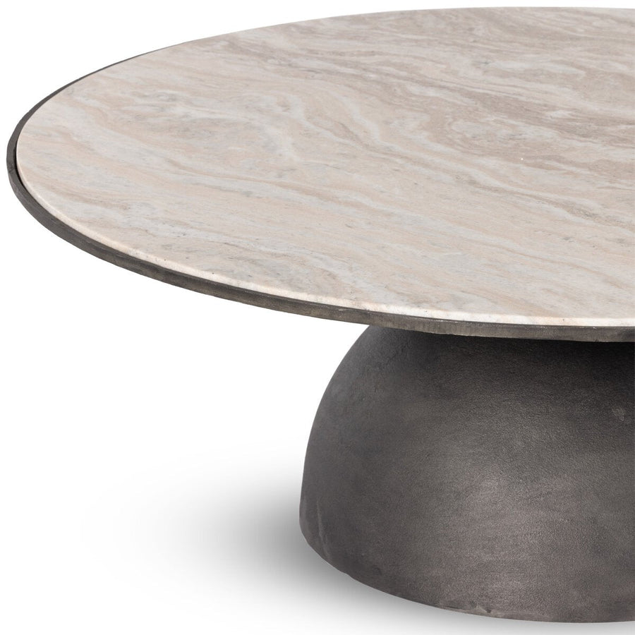 CORBETT LARGE COFFEE TABLE-CREAMY TAUPE MARBLE
