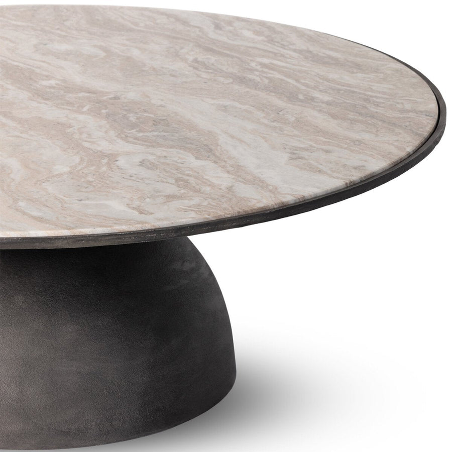 CORBETT LARGE COFFEE TABLE-CREAMY TAUPE MARBLE
