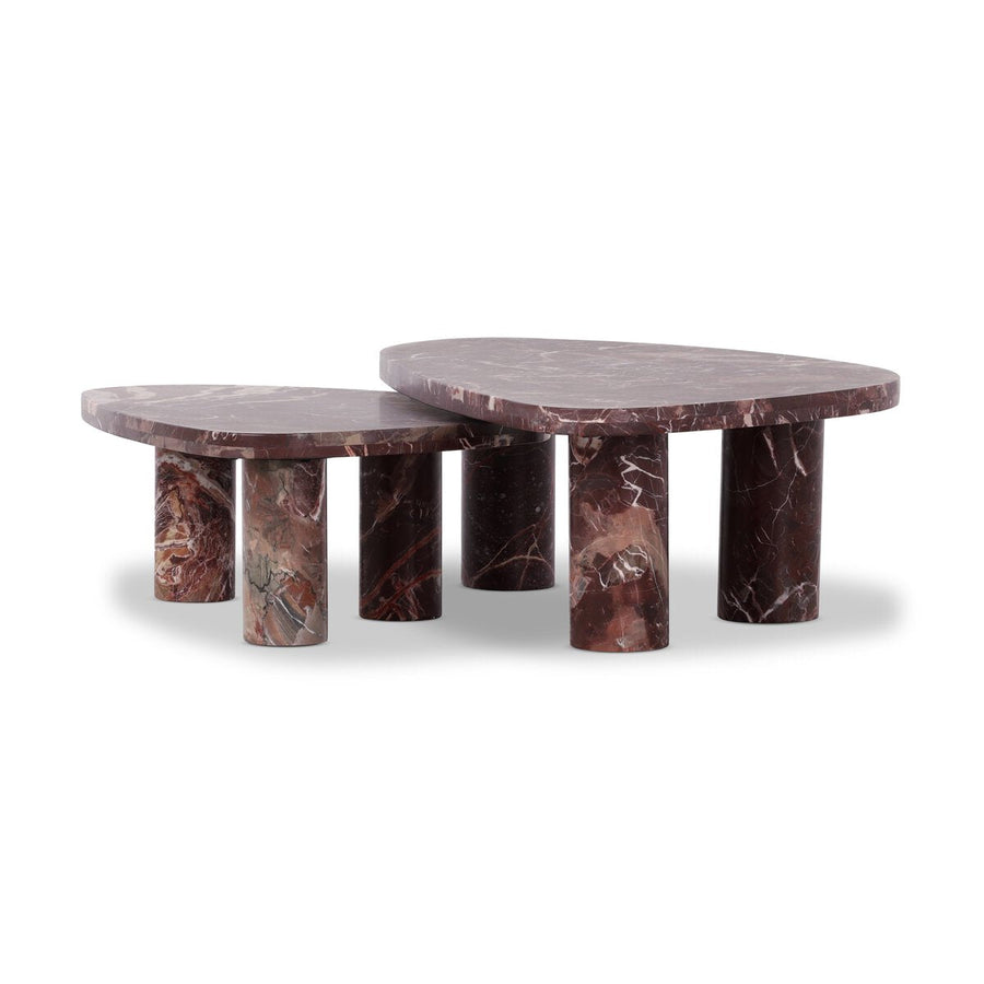 ZION COFFEE TABLE - MERLOT MARBLE