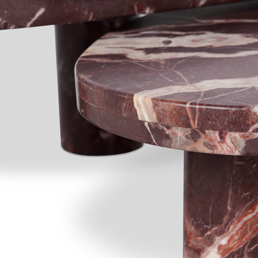 ZION COFFEE TABLE - MERLOT MARBLE