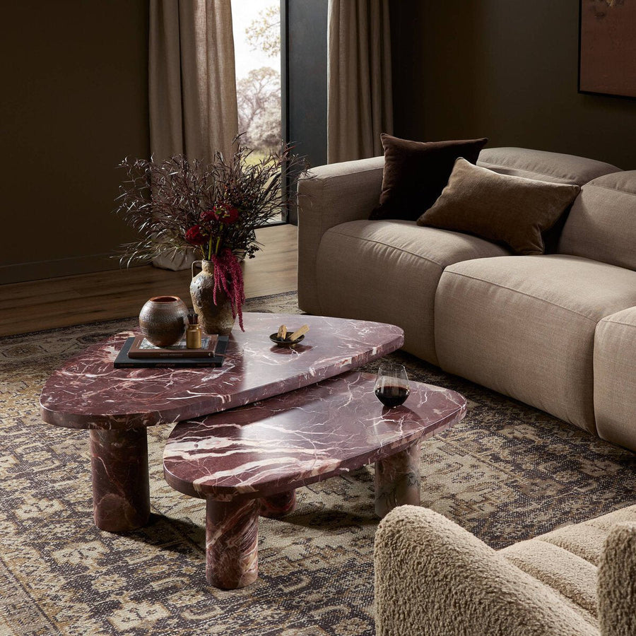 ZION COFFEE TABLE - MERLOT MARBLE