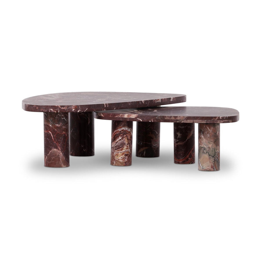 ZION COFFEE TABLE - MERLOT MARBLE
