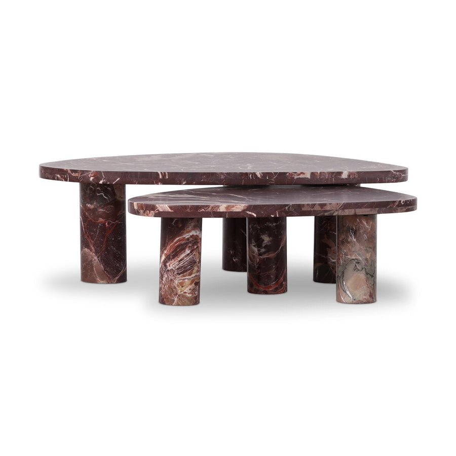 ZION COFFEE TABLE - MERLOT MARBLE