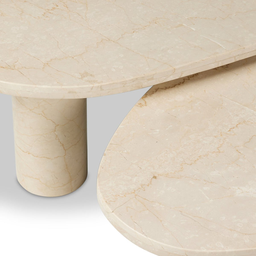 ZION COFFEE TABLE - CREAM MARBLE