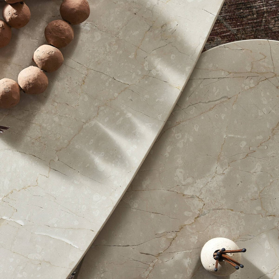 ZION COFFEE TABLE - CREAM MARBLE