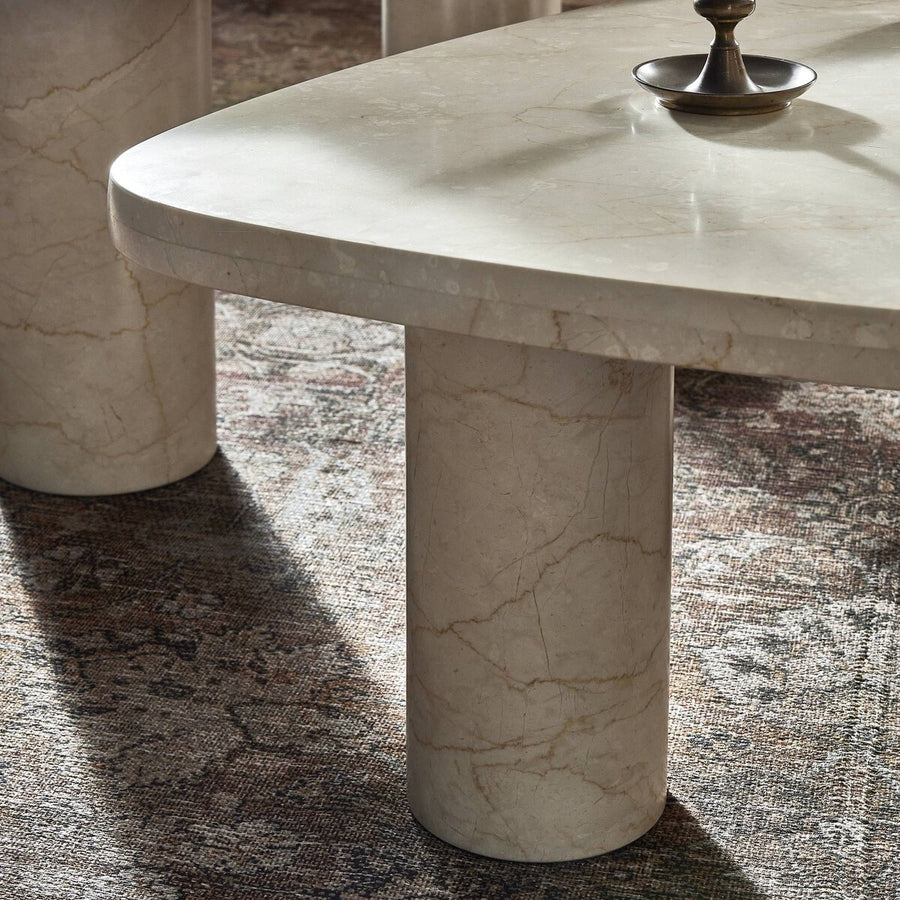ZION COFFEE TABLE - CREAM MARBLE