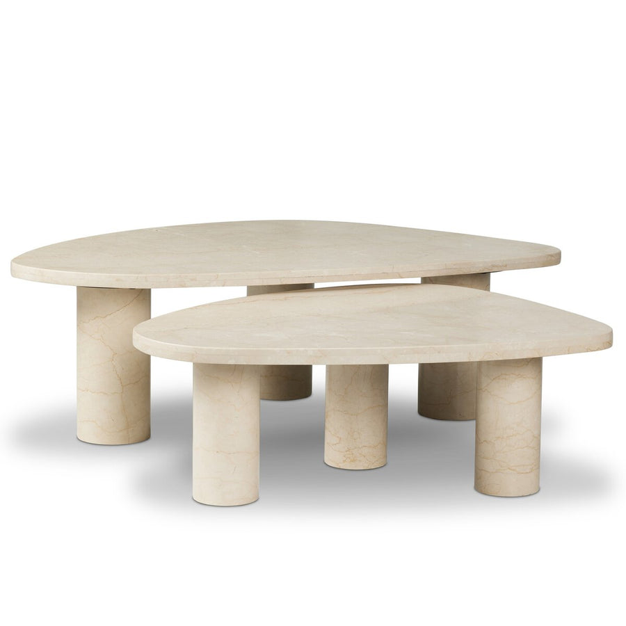 ZION COFFEE TABLE - CREAM MARBLE