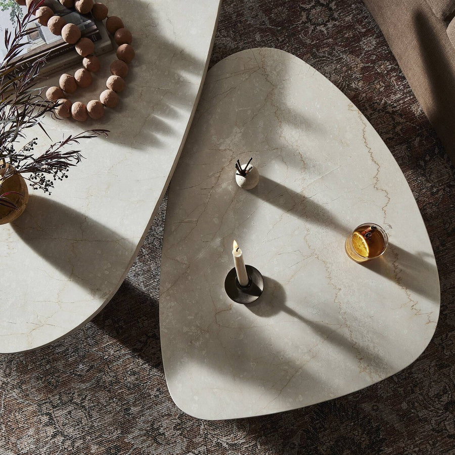ZION COFFEE TABLE - CREAM MARBLE