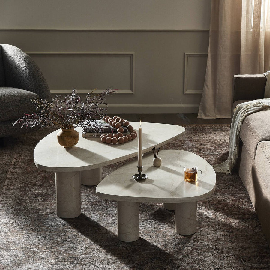 ZION COFFEE TABLE - CREAM MARBLE