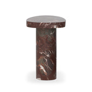 ZION ACCENT TABLE - MERLOT MARBLE