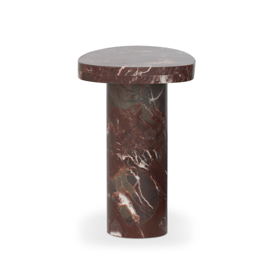 ZION ACCENT TABLE - MERLOT MARBLE