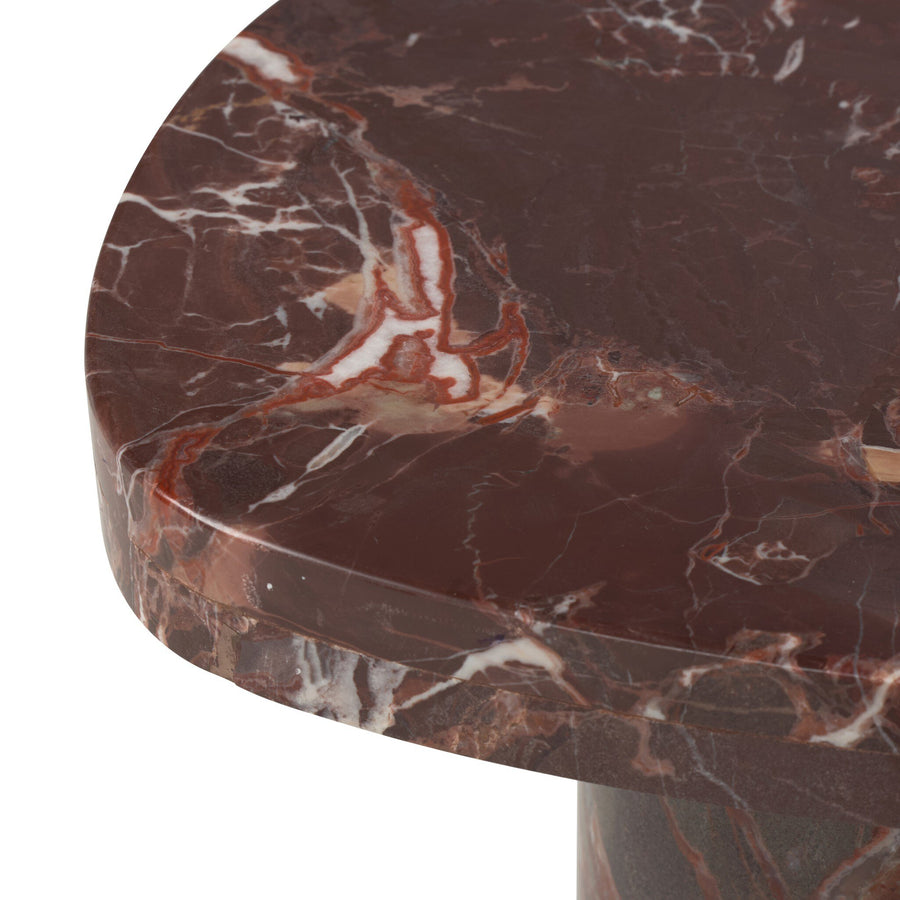 ZION ACCENT TABLE - MERLOT MARBLE