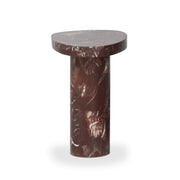 ZION ACCENT TABLE - MERLOT MARBLE