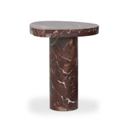 ZION ACCENT TABLE - MERLOT MARBLE