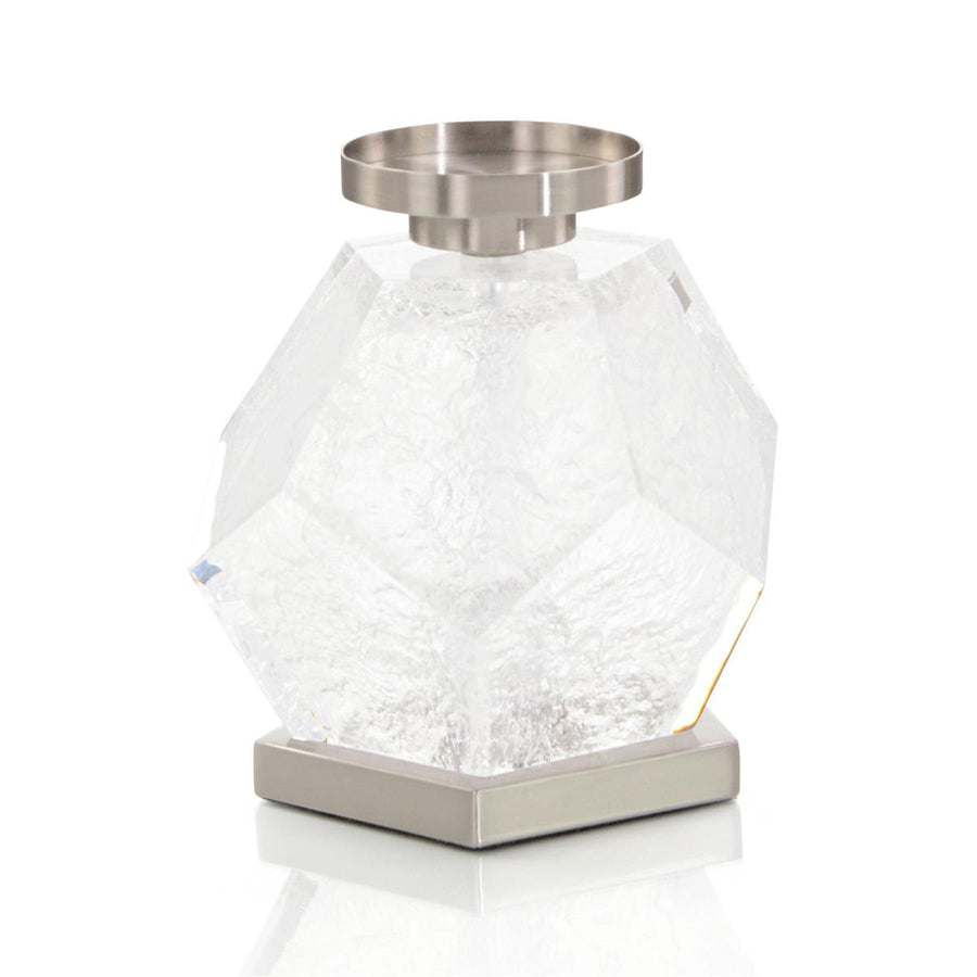 FACETED ACRYLIC CANDLEHOLDER I