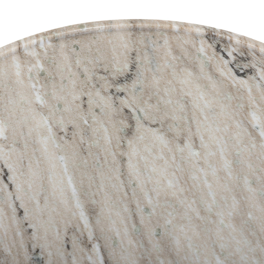 VIOLA END TABLE - ANTIQUE WHITE MARBLE