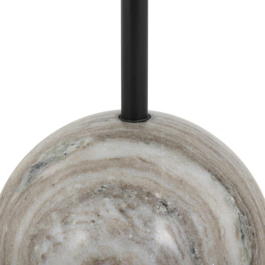 VIOLA END TABLE - ANTIQUE WHITE MARBLE