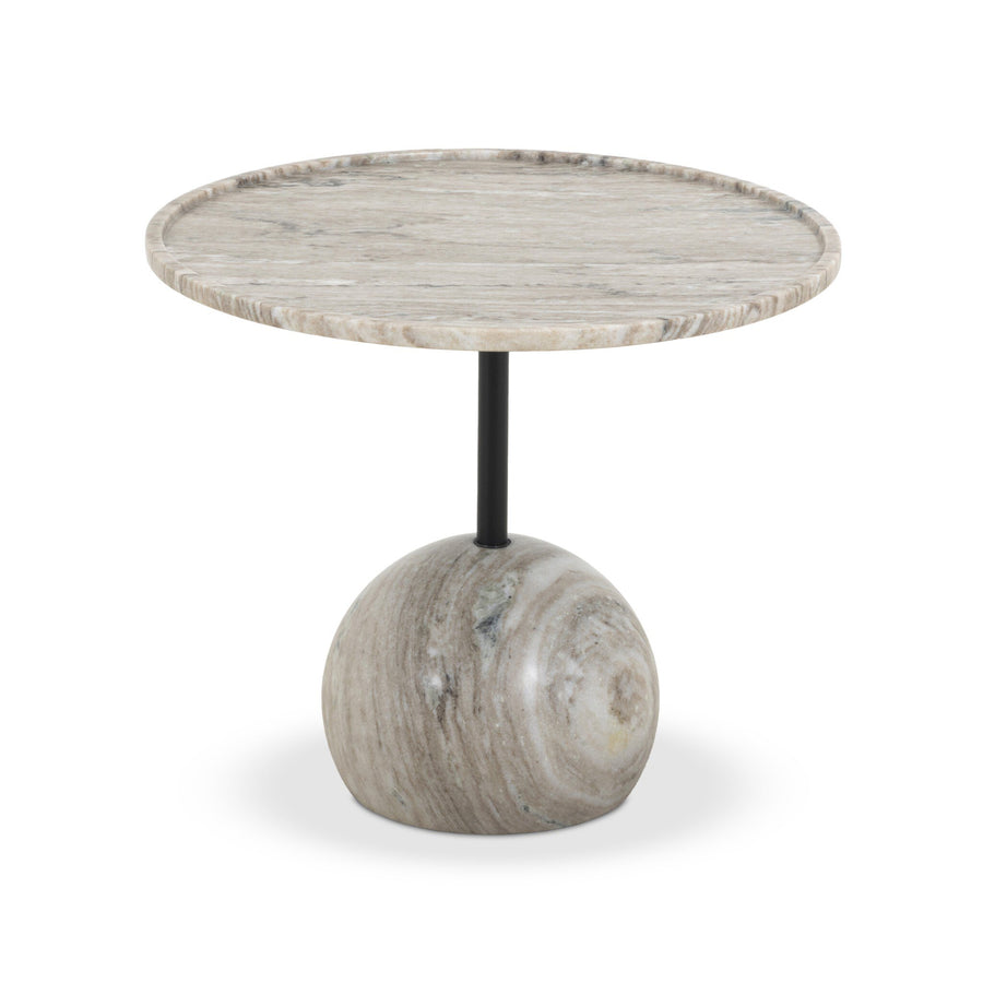 VIOLA END TABLE - ANTIQUE WHITE MARBLE