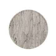 VIOLA END TABLE - ANTIQUE WHITE MARBLE