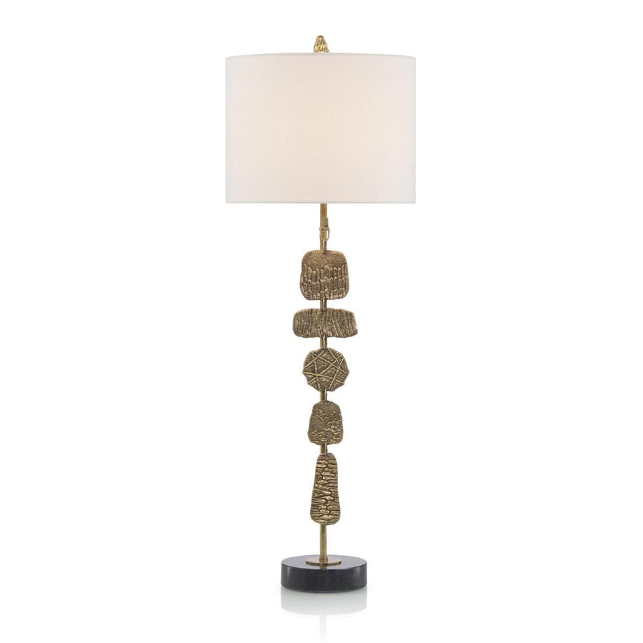 BRASS MEDALLIONS TABLE LAMP