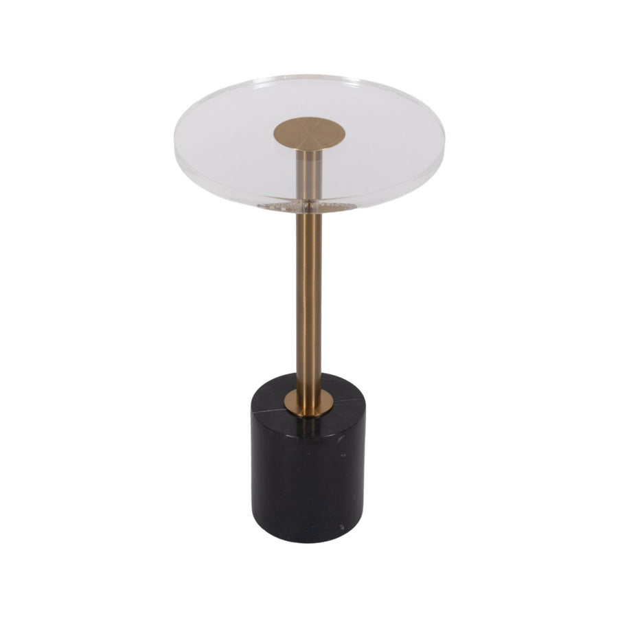 ELISIA ACRYLIC AND MARBLE ACCENT TABLE