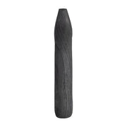 WOOD, 14"H CUT-OUT VASE, BLACK