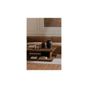 CASEY LARGE COFFEE TABLE - DARK BROWN