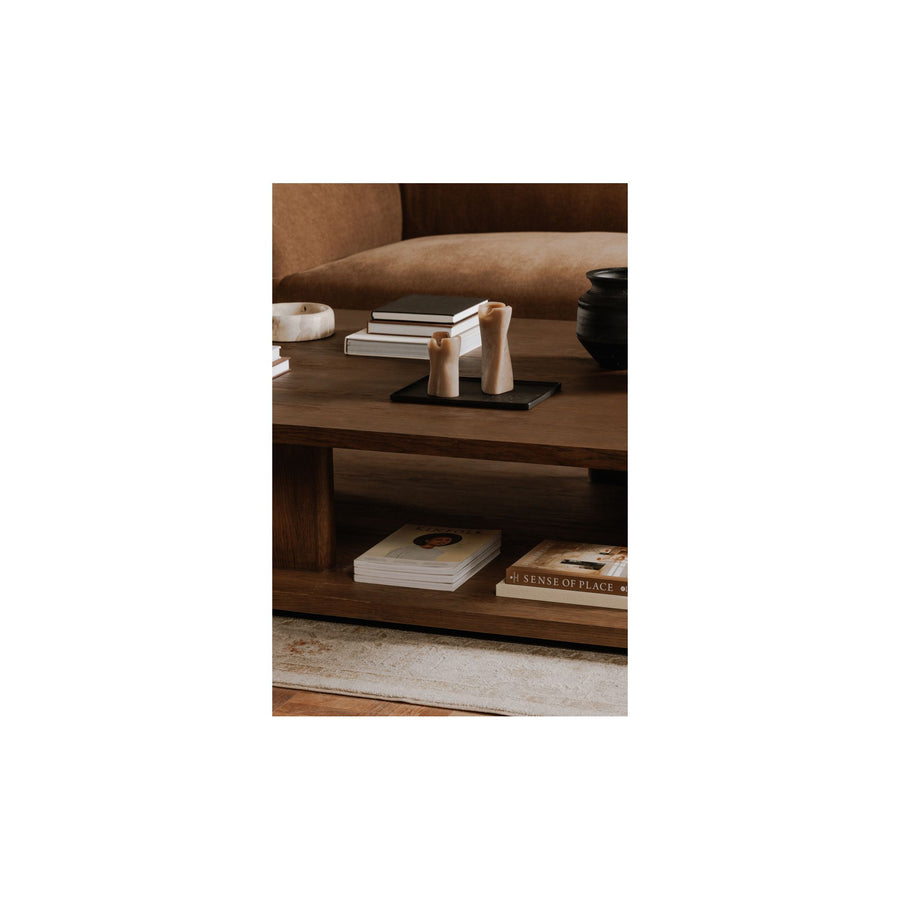 CASEY LARGE COFFEE TABLE - DARK BROWN