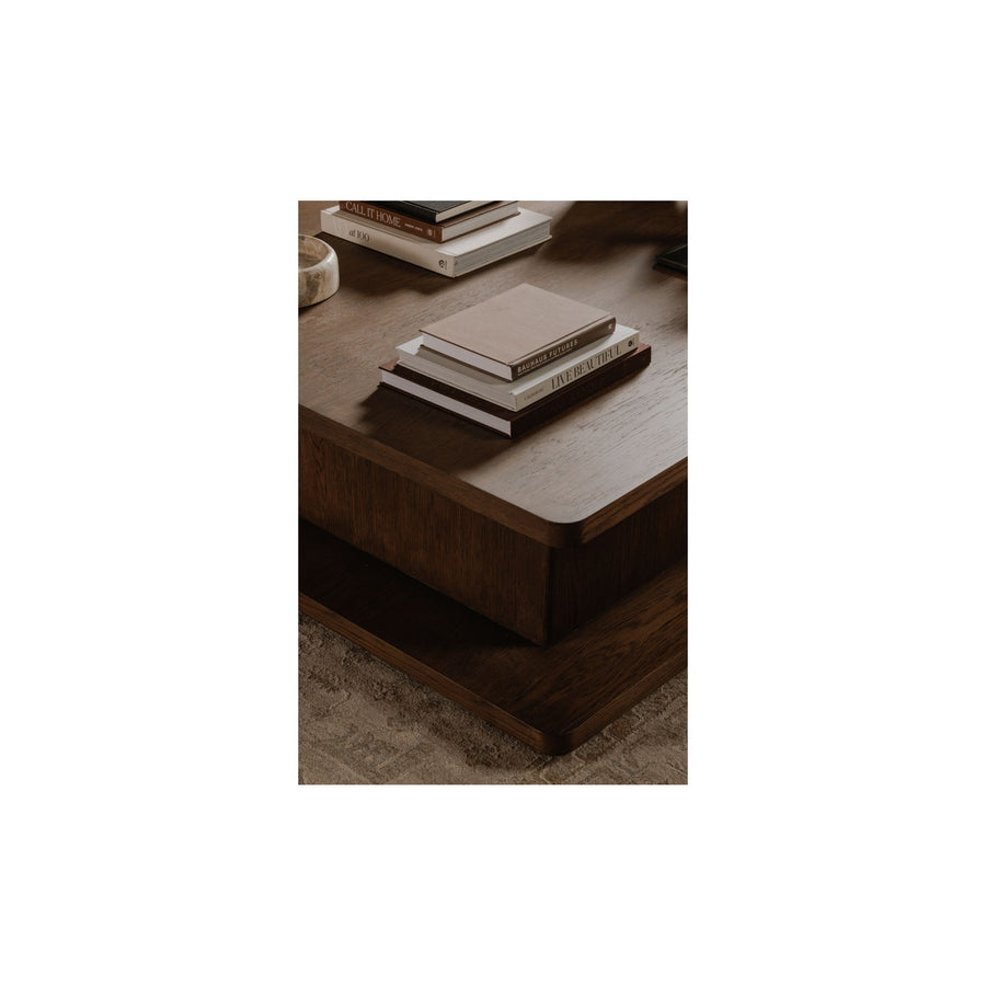 CASEY LARGE COFFEE TABLE - DARK BROWN