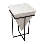 VECTOR LARGE ACCENT TABLE WHITE MARBLE