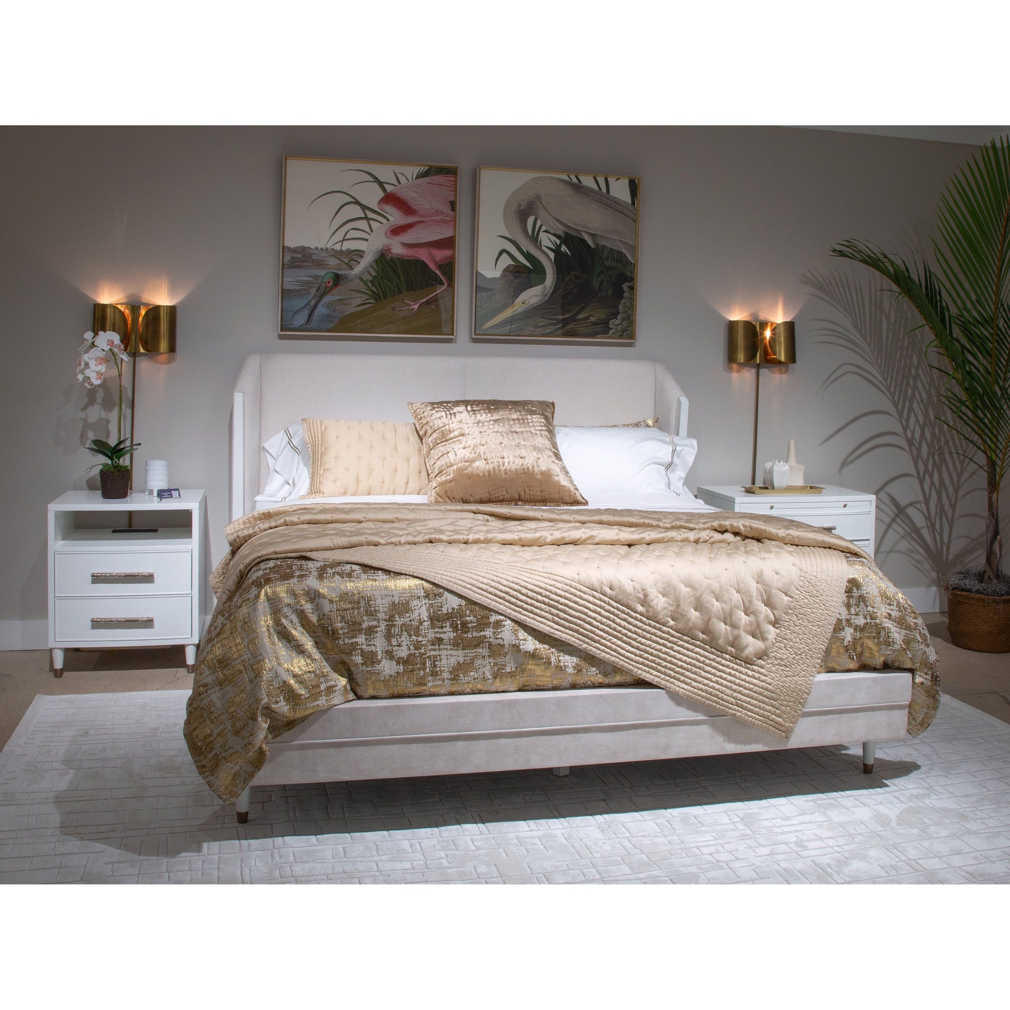 Fancy king store size bedroom set