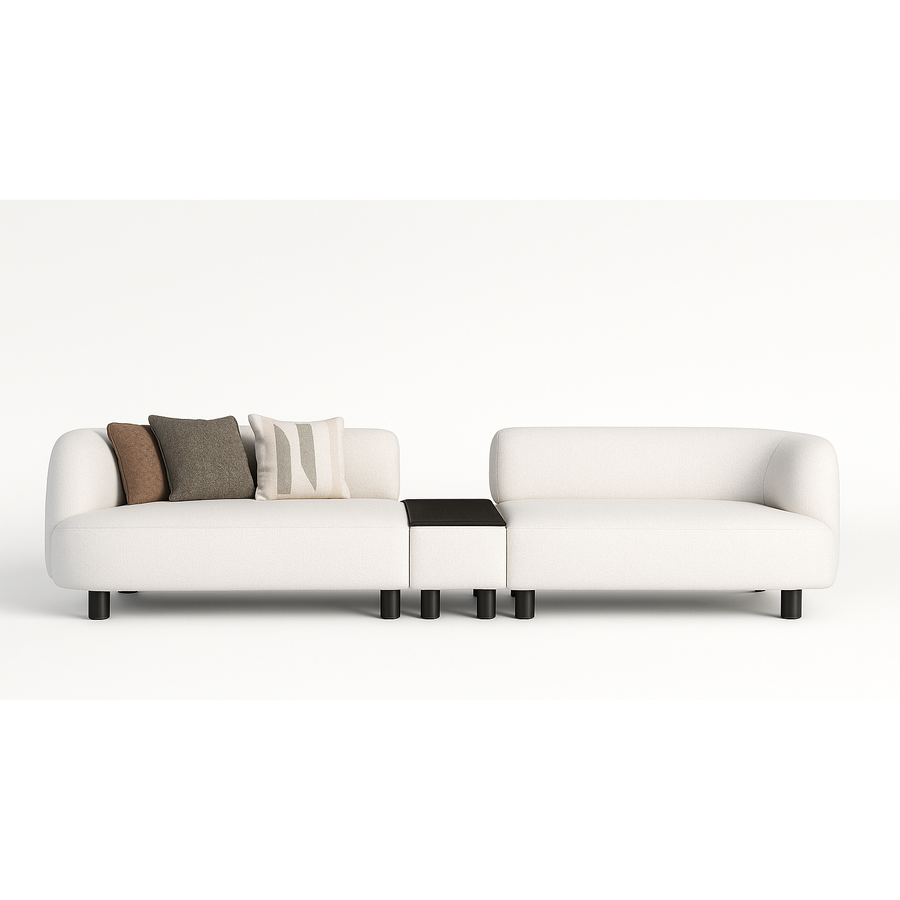 CROWN FOUR SEATER SOFA WITH WOODEN TRAY