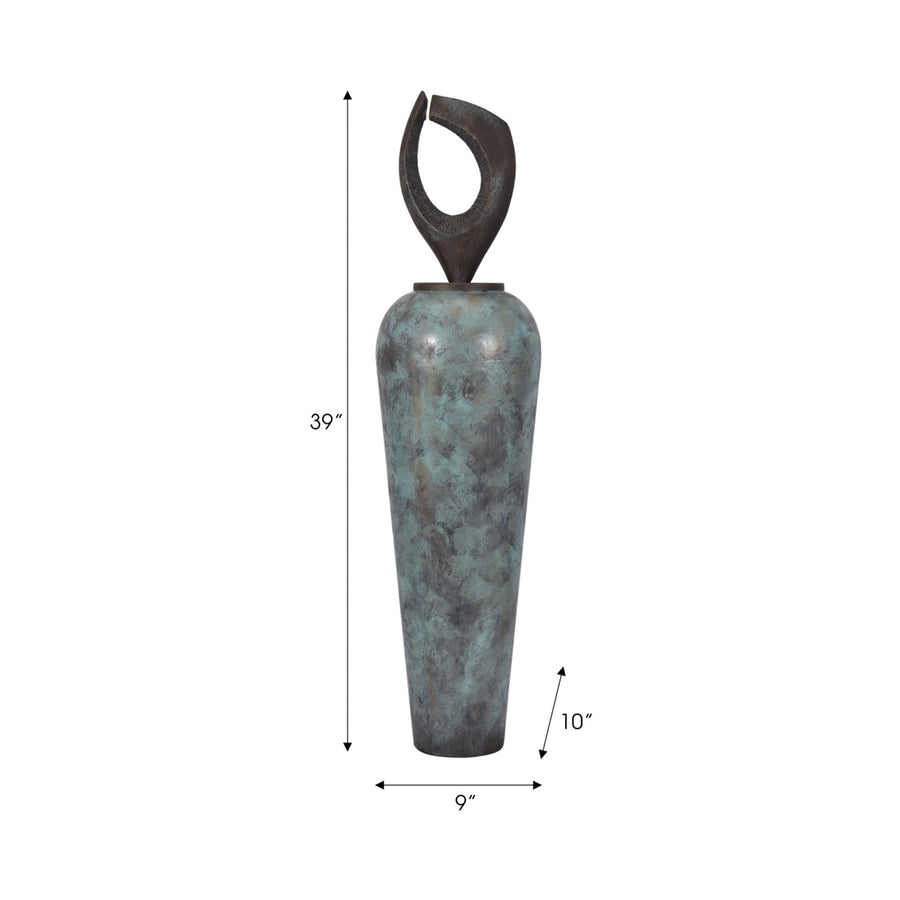 39" XENA SMALL BRONZE FLOOR BOTTLE