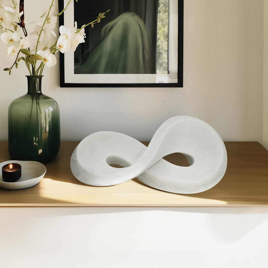 INFINITY DECOR BOWL , WHITE