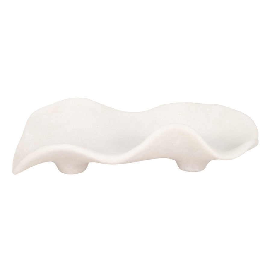 LEYLANI QUARTZ RESIN TRAY , WHITE