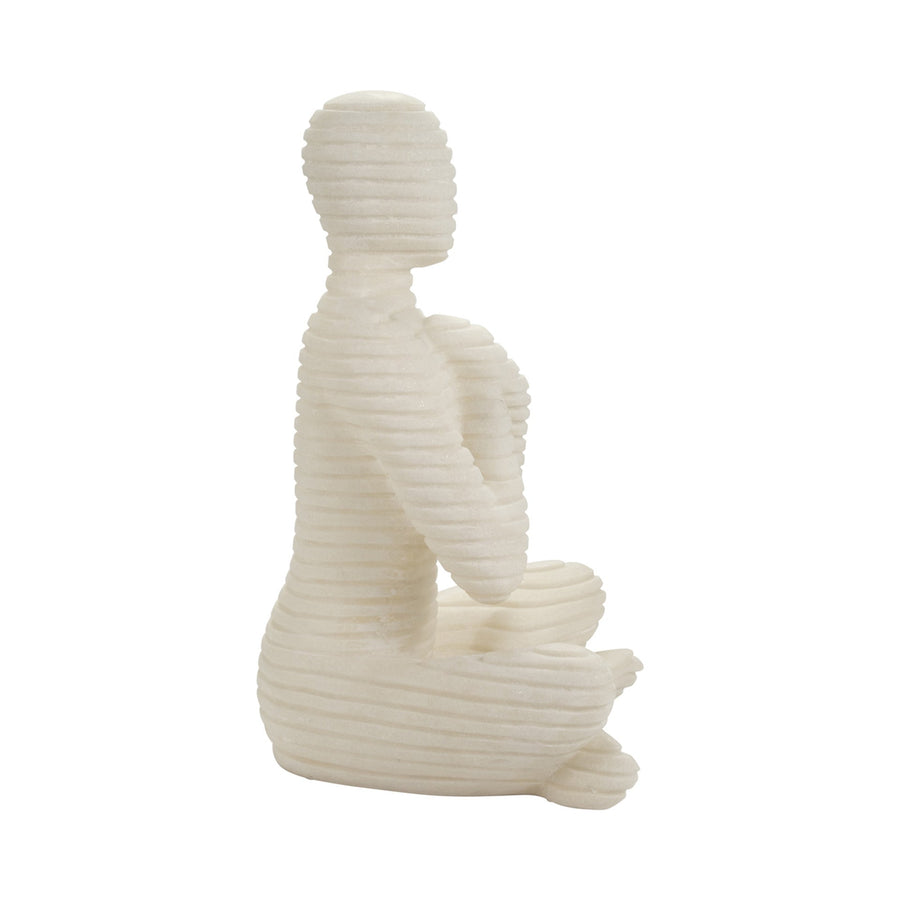 AVALON ZEN QUARTZ RESIN STATUARY , WHITE