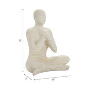 AVALON ZEN QUARTZ RESIN STATUARY , WHITE