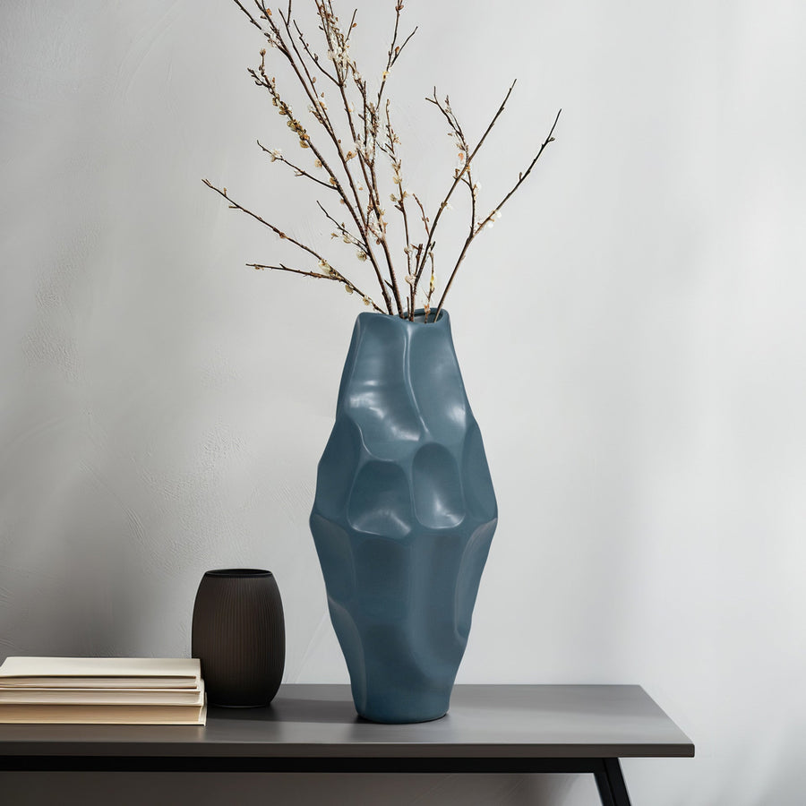 ARLETA LARGE TEAL VASE