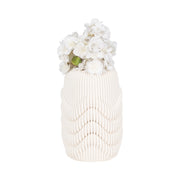 12" PROVIDENCE 3D PRINTED VASE, IVORY/BEIGE