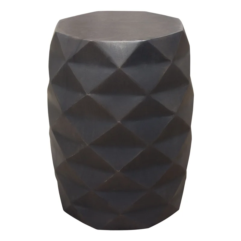 FIG END TABLE - GREY WOOD