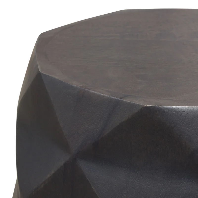 FIG END TABLE - GREY WOOD