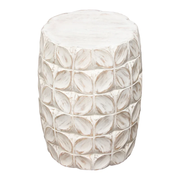 FIG END TABLE DISTRESSED WHITE WOOD