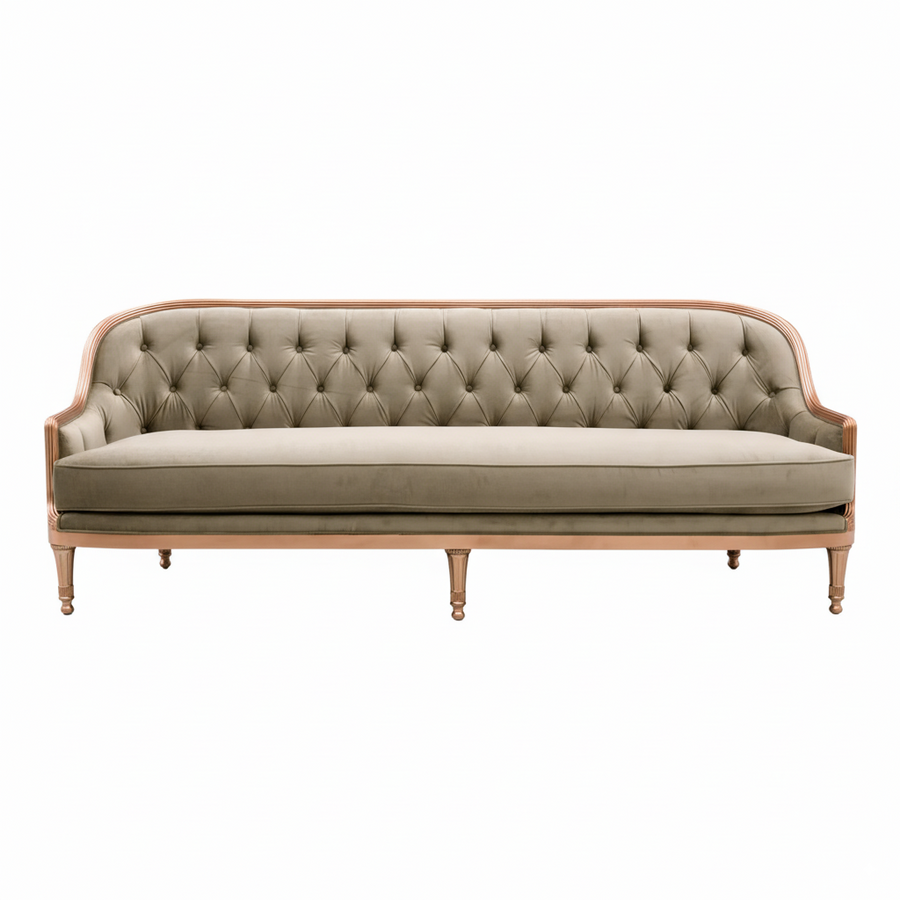 VERONA THREE SEATER  SOFA - GOLD
