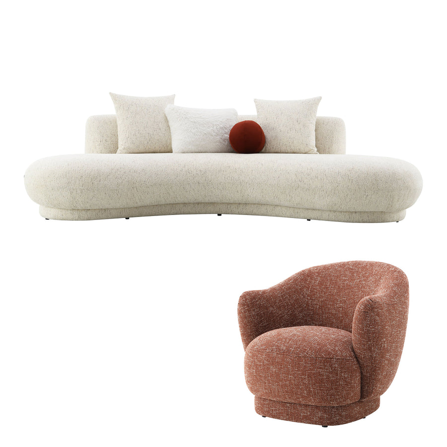 LAZIO LIVING SET - TWO SOFAS & TWO CHAIRS