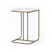 ADALLEY C TABLE-POLISHED WHITE MARBLE