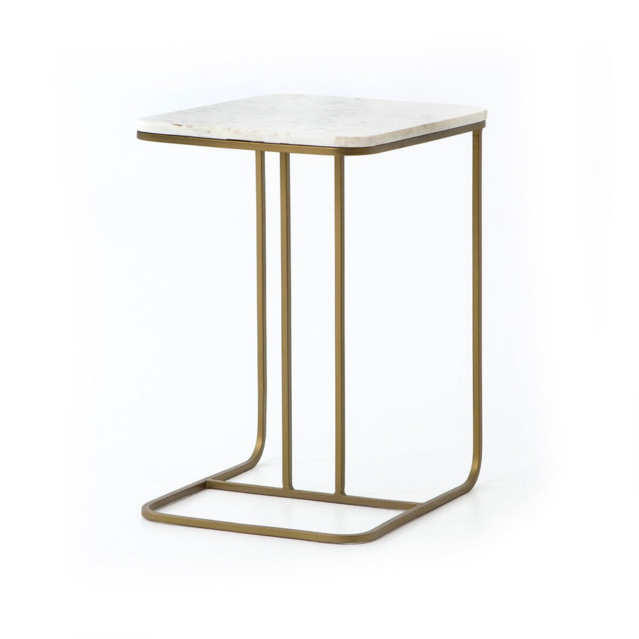 ADALLEY C TABLE-POLISHED WHITE MARBLE