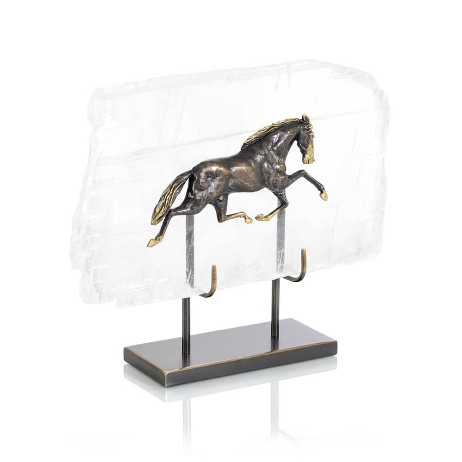 HORSE IN SELENITE SCULPTURE
